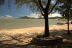 A bit of R&R on a beach on Coloane