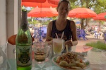 Andrea orders three random things from the Chinese menu. We wanted food but I guess two mocktails and a salad will have to do.