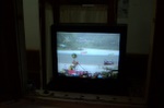 Watching the first day races back at the guest house that evening