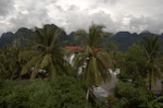 Rooftop view of Vang Vieng