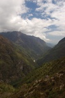 The view from Namche down to Monju