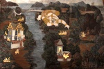 Thai legends depicted in murals