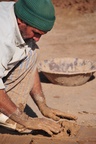 Making mud bricks