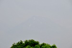 You can just about make out Mount Fuji through the clouds