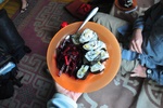 Unbelievably our guide, Aruna, cooked us sush!
